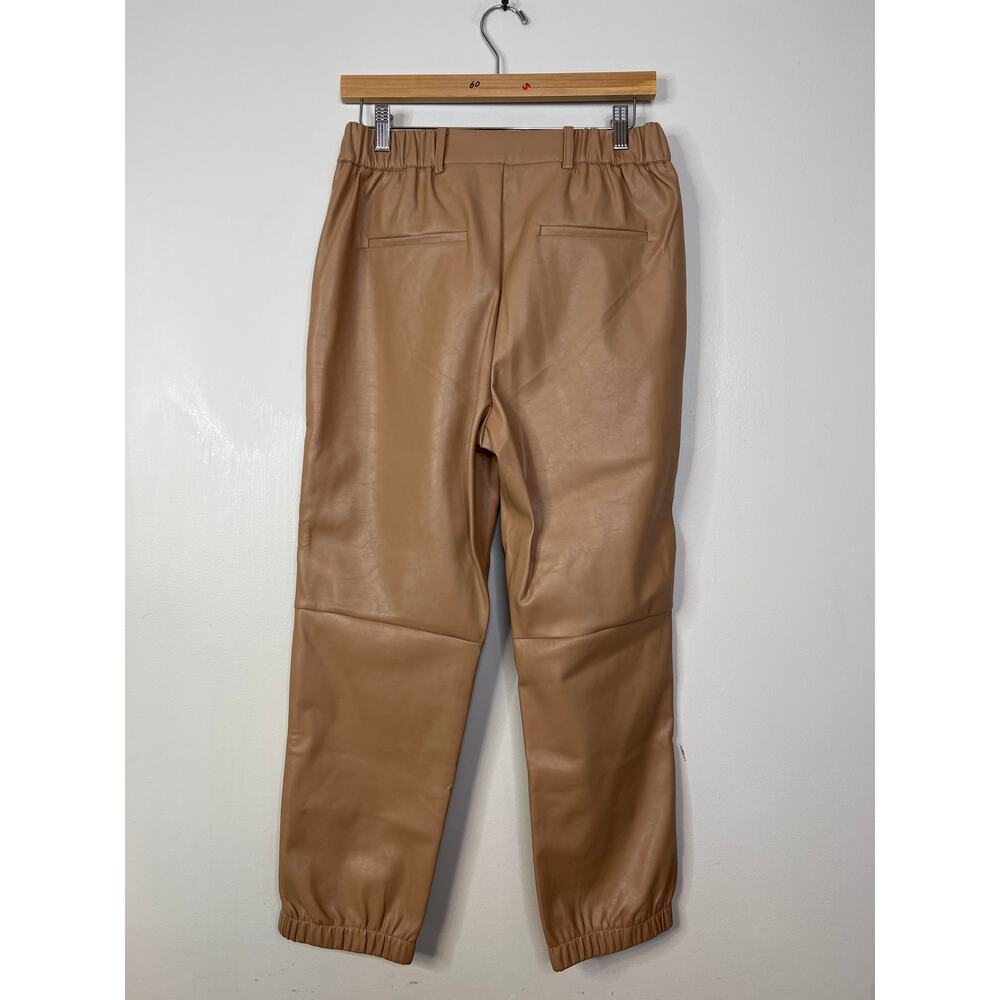NWT Cami NYC Adene Vegan Leather Camel Cropped Drawstring Pant in Cortado - Picture 8 of 9